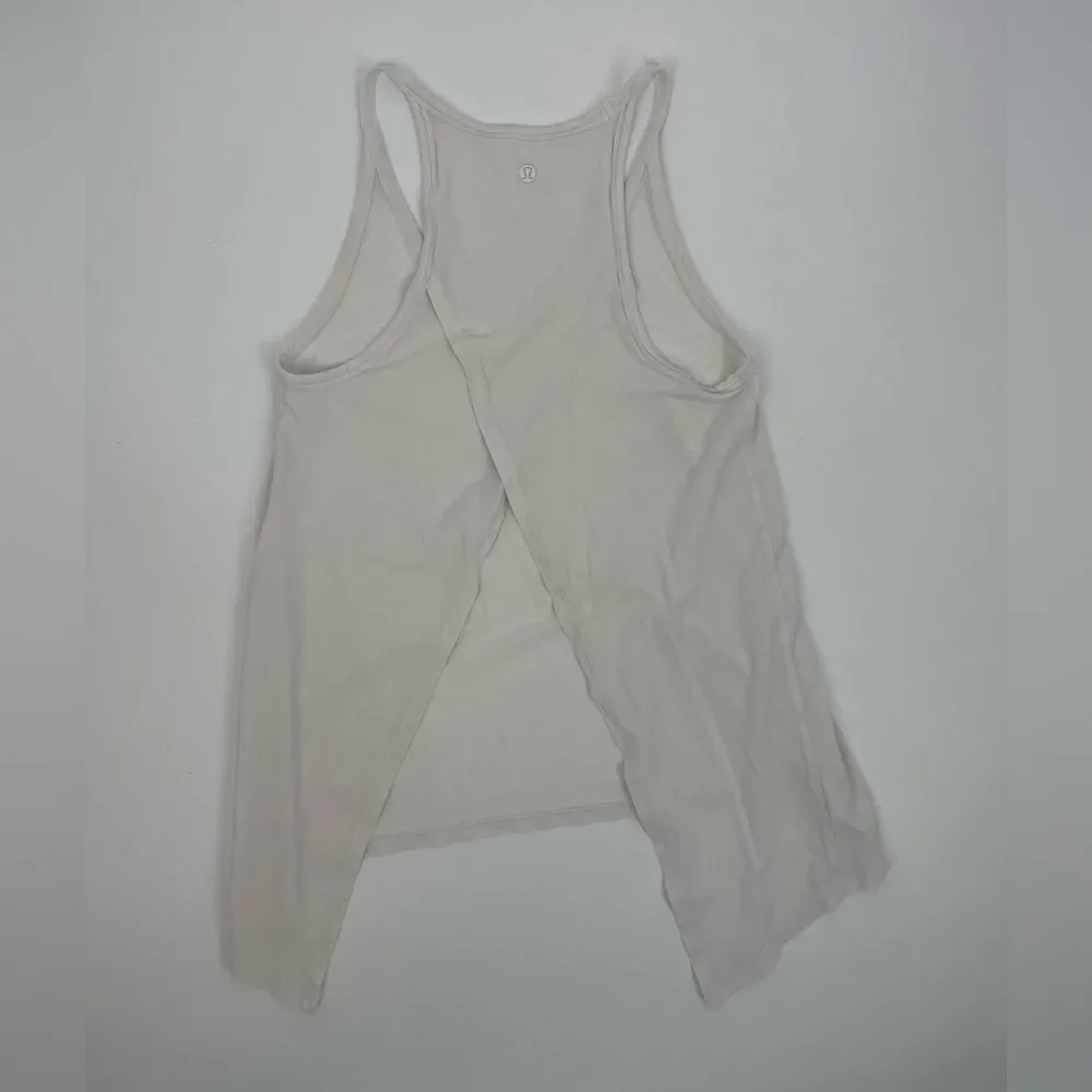 Lululemon white cross back tank
